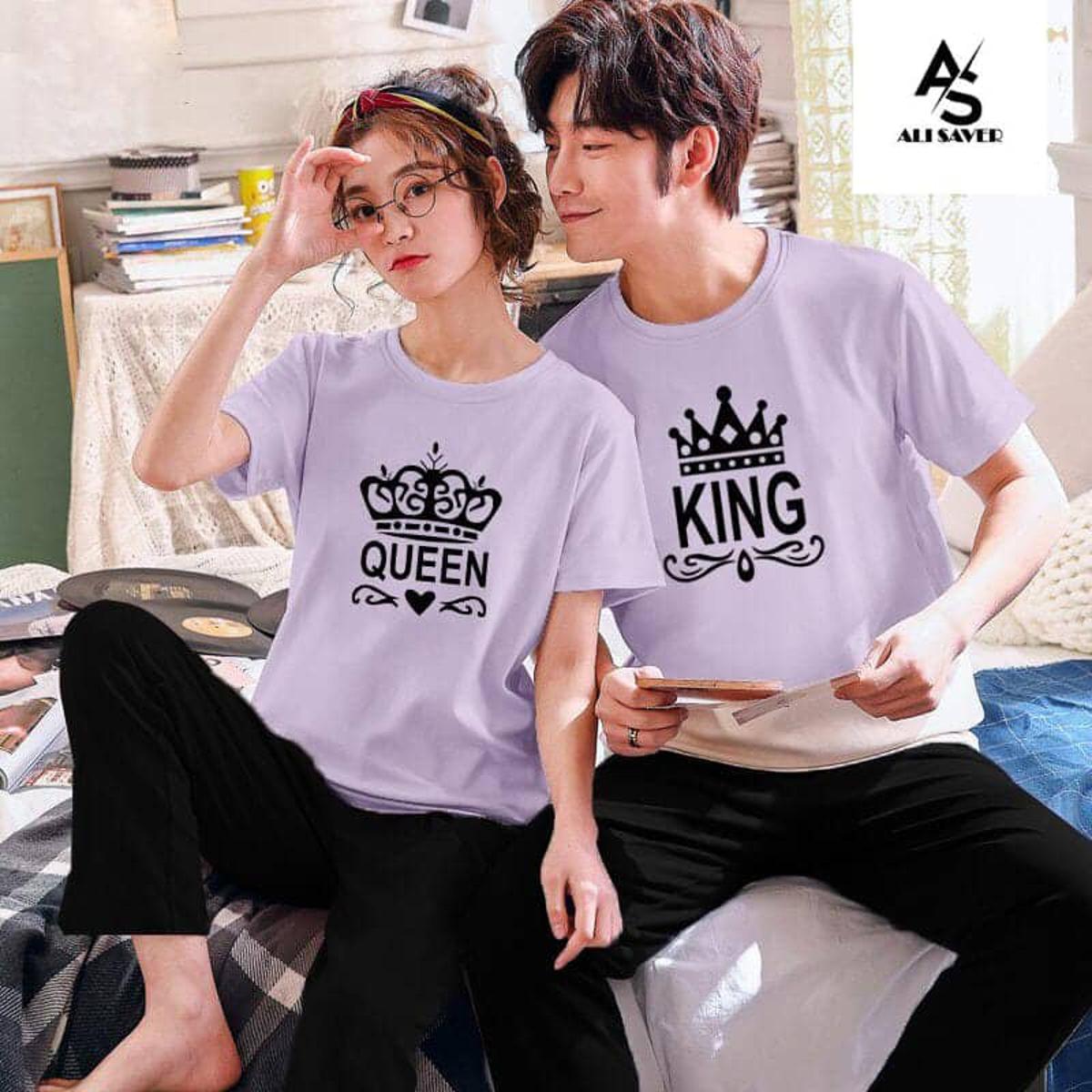 Couple Printed Night Suit For Women And Men