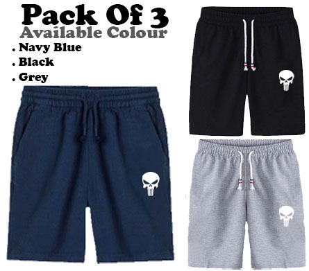 Summer Collection Pack Of 3 Summer Cotton Jersey Shorts For Men