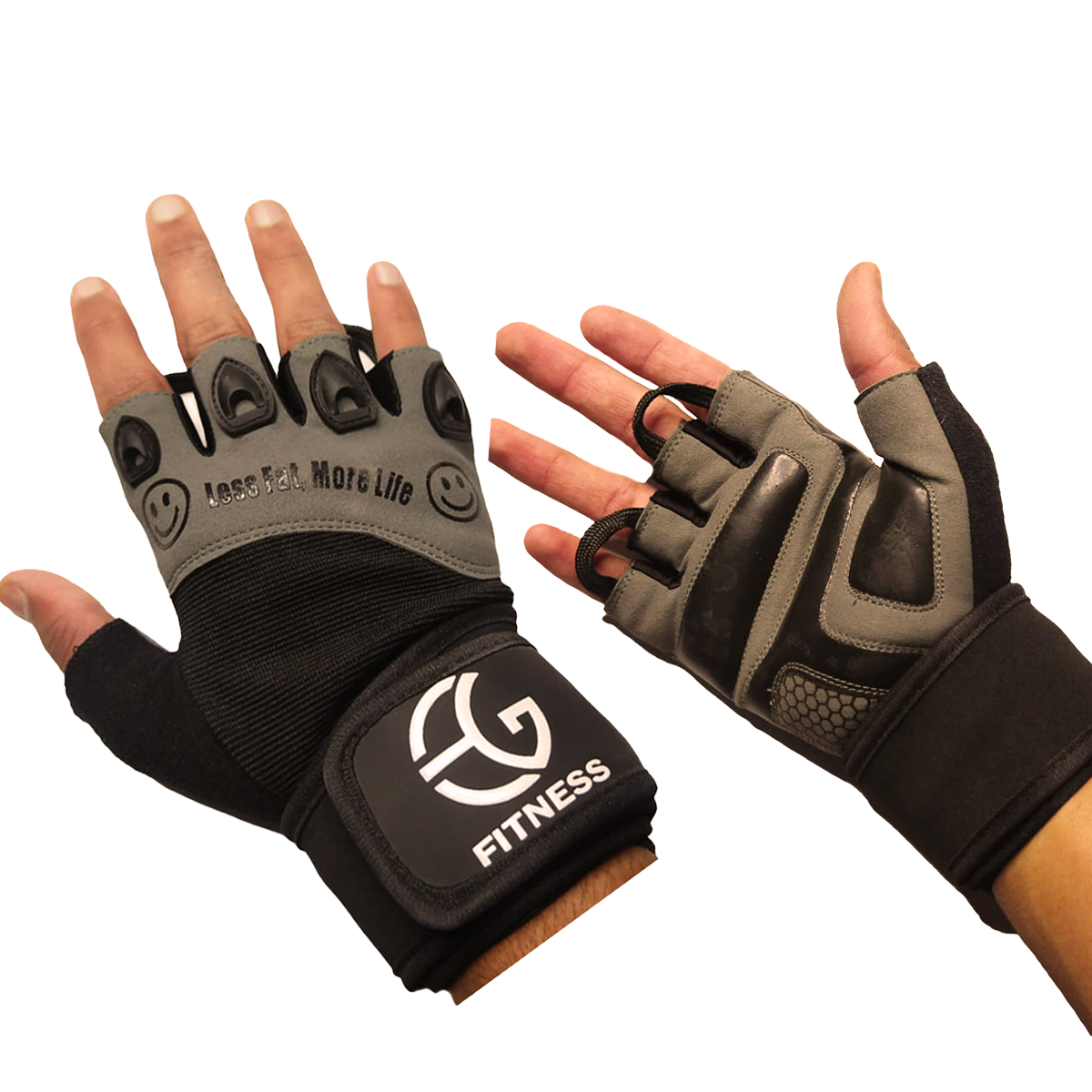 Weightlifting Gym Gloves Fitness Wrist Wraps Exercise Black and Gray | Gloves for Workout | Sports Gloves
