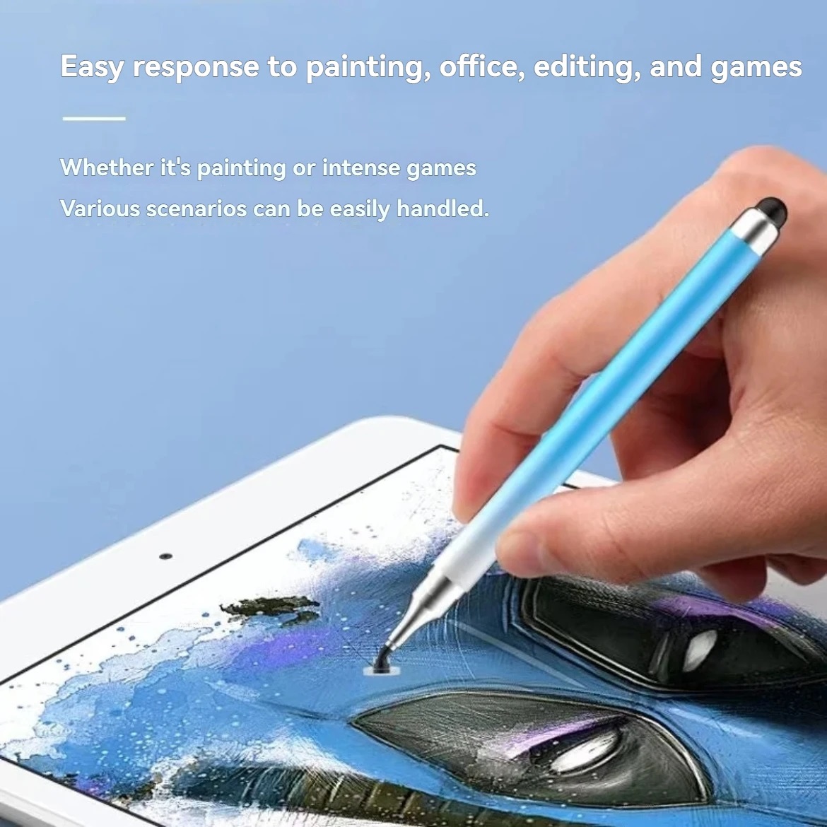 2 In 1 Stylish Universal Practical Dual-use Capacitive Tablet Stylus Pen Exquisite Double-headed Silicone Disc Drawing Tablet Phone Capacitor Pen