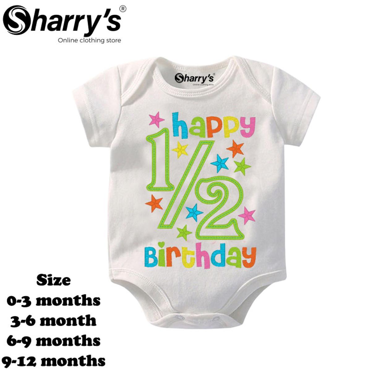 Sharrys Half Sleeves Baby Romper Bodysuit For Babies infant Onesis 0-14 Months Summer Wear Trendy Printed