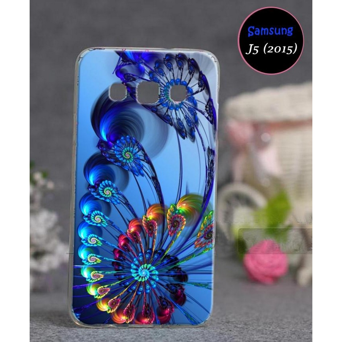 Samsung J5 2015 Cover Blue Back Cover