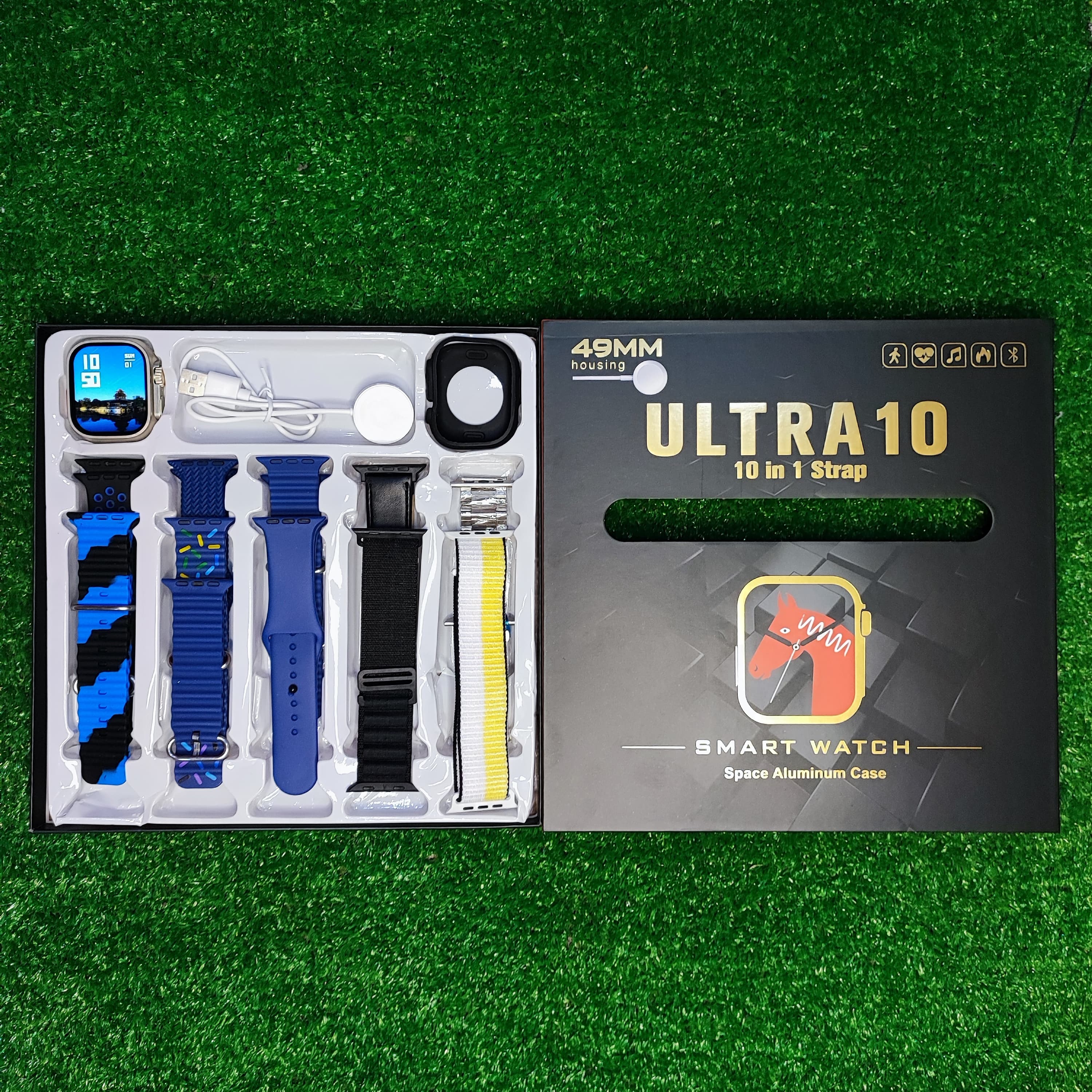 10 in 1 Ultra Smart Watch with Bluetooth Calling, Multiple Sports Mode