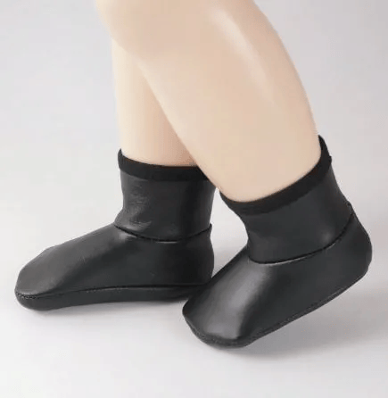 Kids Boys & Girls Faux Leather Socks | Soft Room Slippers Boots | Warm Home Booties for 3 to 6 Years | Soft-Soled Indoor Shoes for Winter