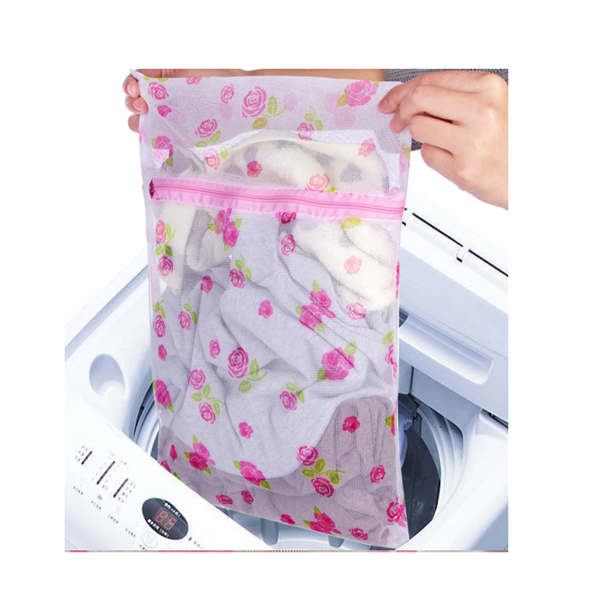 Zipped Wash Bag Washing Laundry Net Lingerie Mesh Undergarments Bra Clothes  Organizer