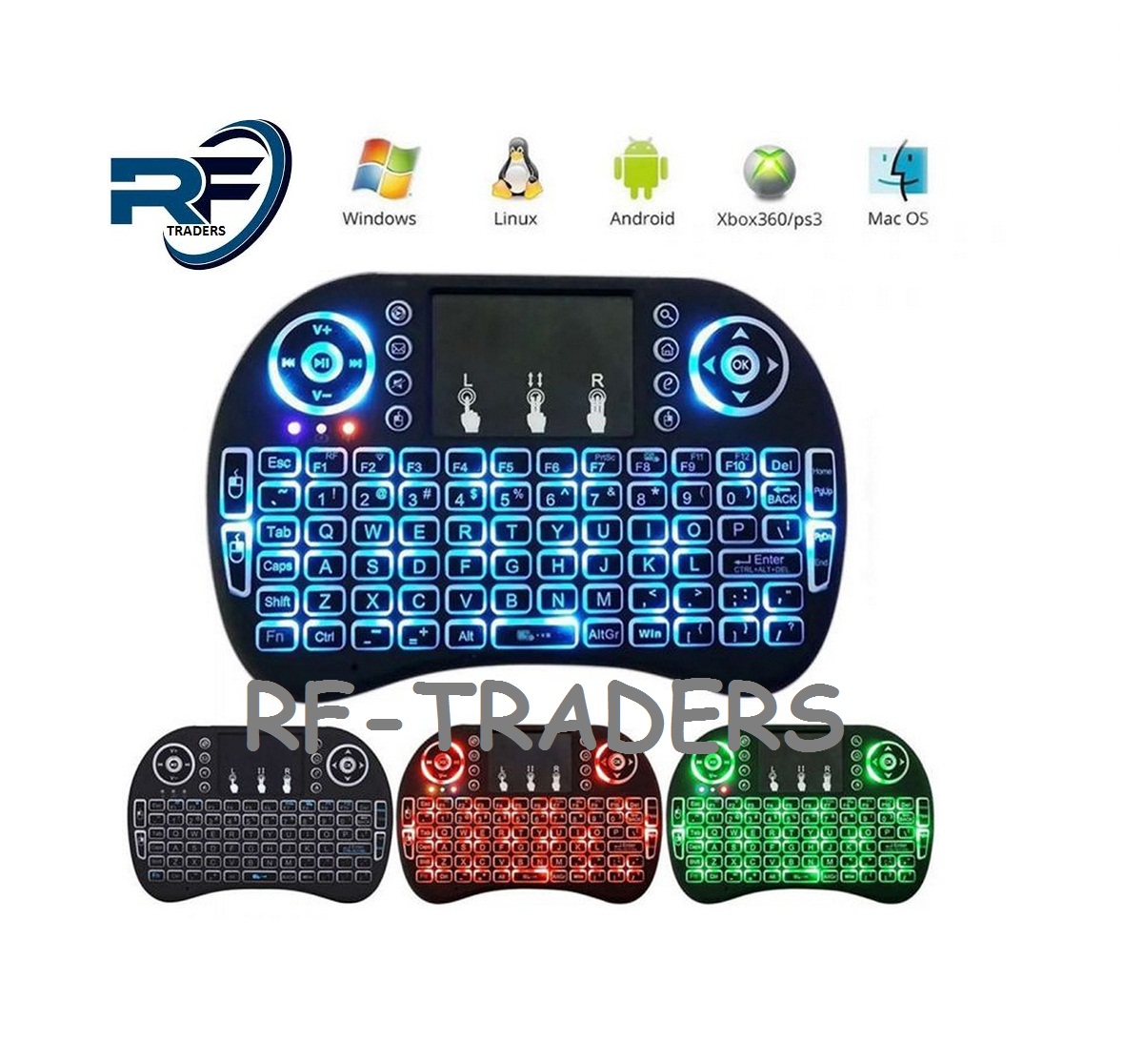 2.4GHz Wireless Mini Keyboard Rechargeable Keyboard with Touchpad Mouse for Android LCD, Android Tv Box ,PC, Laptop,