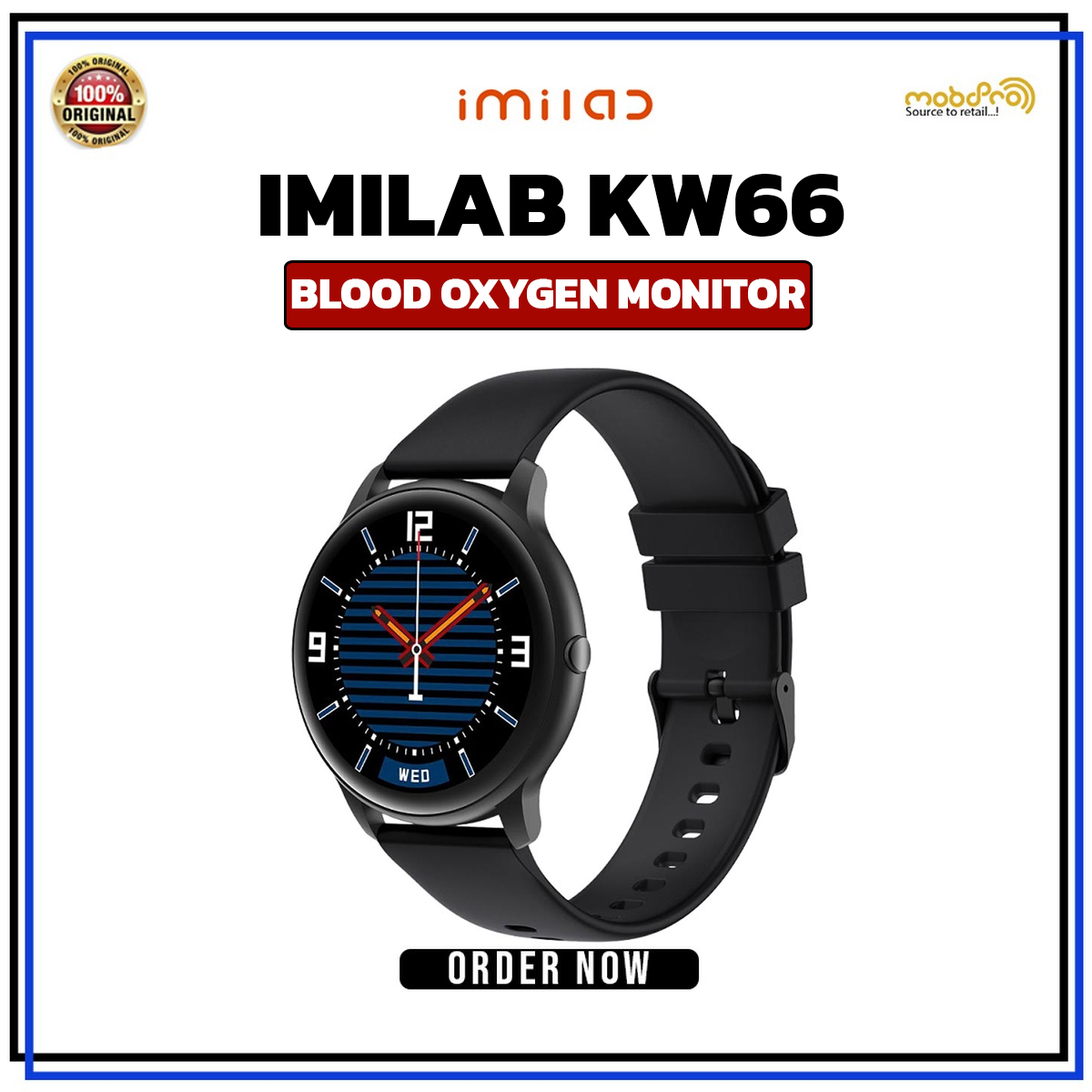 New Imilab KW66 OX Smart Watch With Blood Oxygen Monitor / KW66 OX /  Original KW66 OX Smart watch: Buy Online at Best Prices in Pakistan |  Daraz.pk