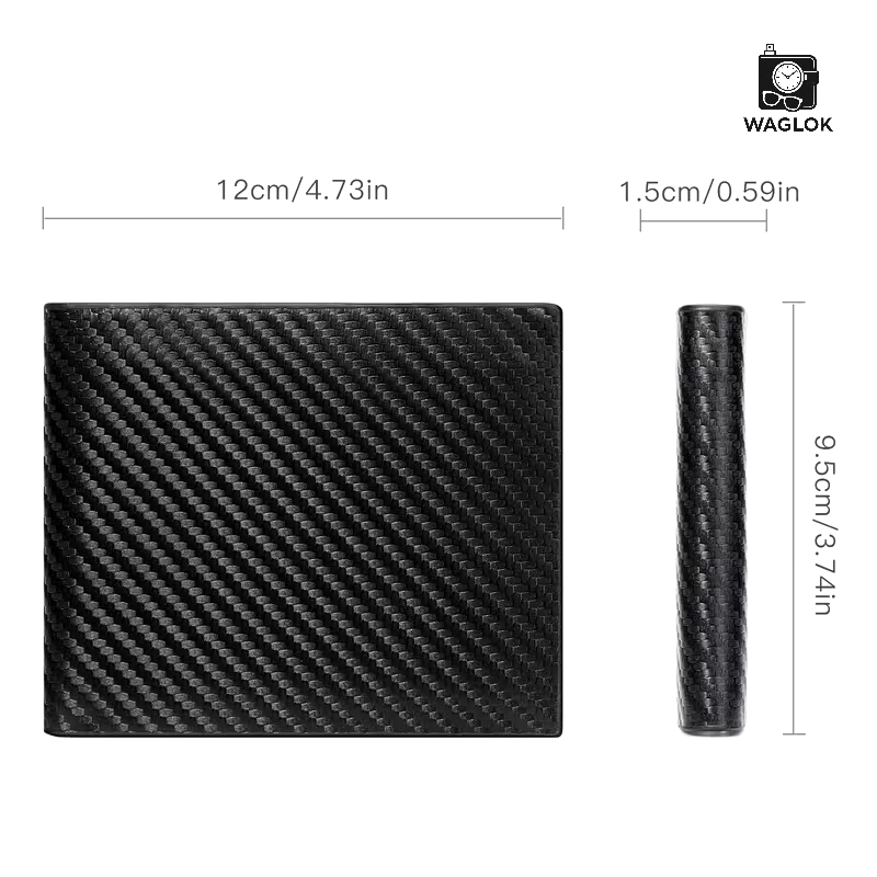 Carbon Fiber Texture Wallet for Men With Box – Slim & Stylish Bifold Wallet