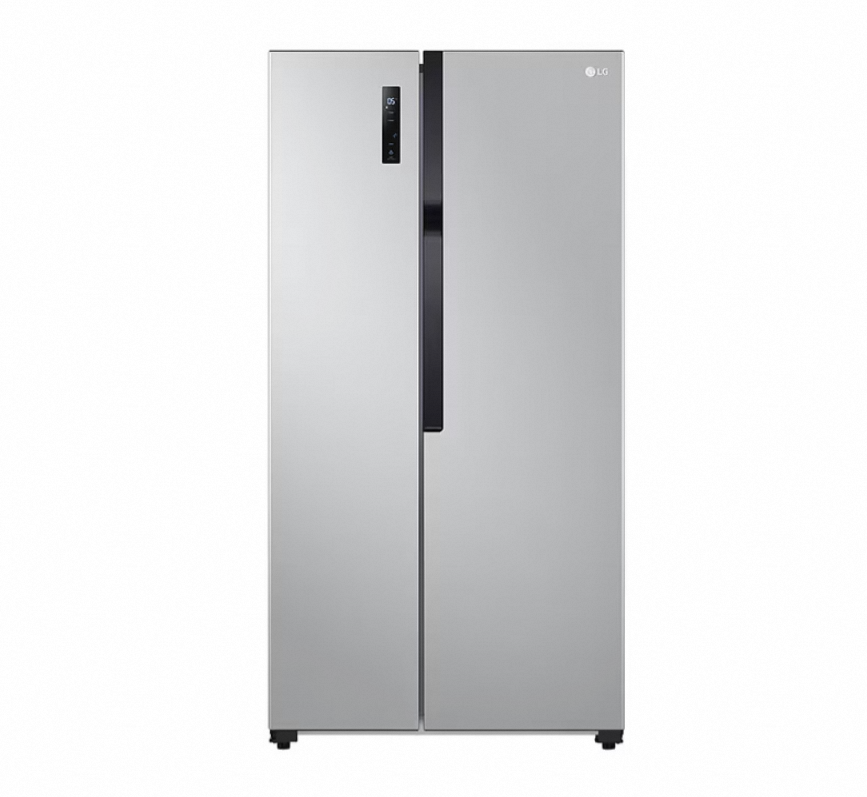 LG New Side by Side Refrigerator, Total No Frost, Multi AirFlow, Touch LED Display, Smart Inverter Compressor Tempered Glass GR-FB587PQAM (REF-SBS-509L)