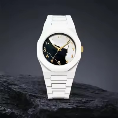 Black Arabic Aura Watch For Men – Elegant Design, Arabic Numerals, Premium Quartz Movement ✅