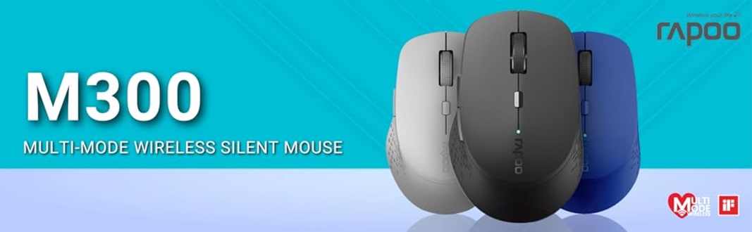 RAPOO M300 Silent Wireless Mouse Black 1600 DPI Sensor Bluetooth and 2.4G Dual Connectivity Multi Device 10 e12065c0a02551b8d0f35db708464de3