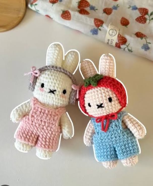Crochet Miffy Stuffed Toy | Handmade Bunny Plushie | Cute Kawaii Crochet Doll | Soft Amigurumi Rabbit Toy | Gift for Girls