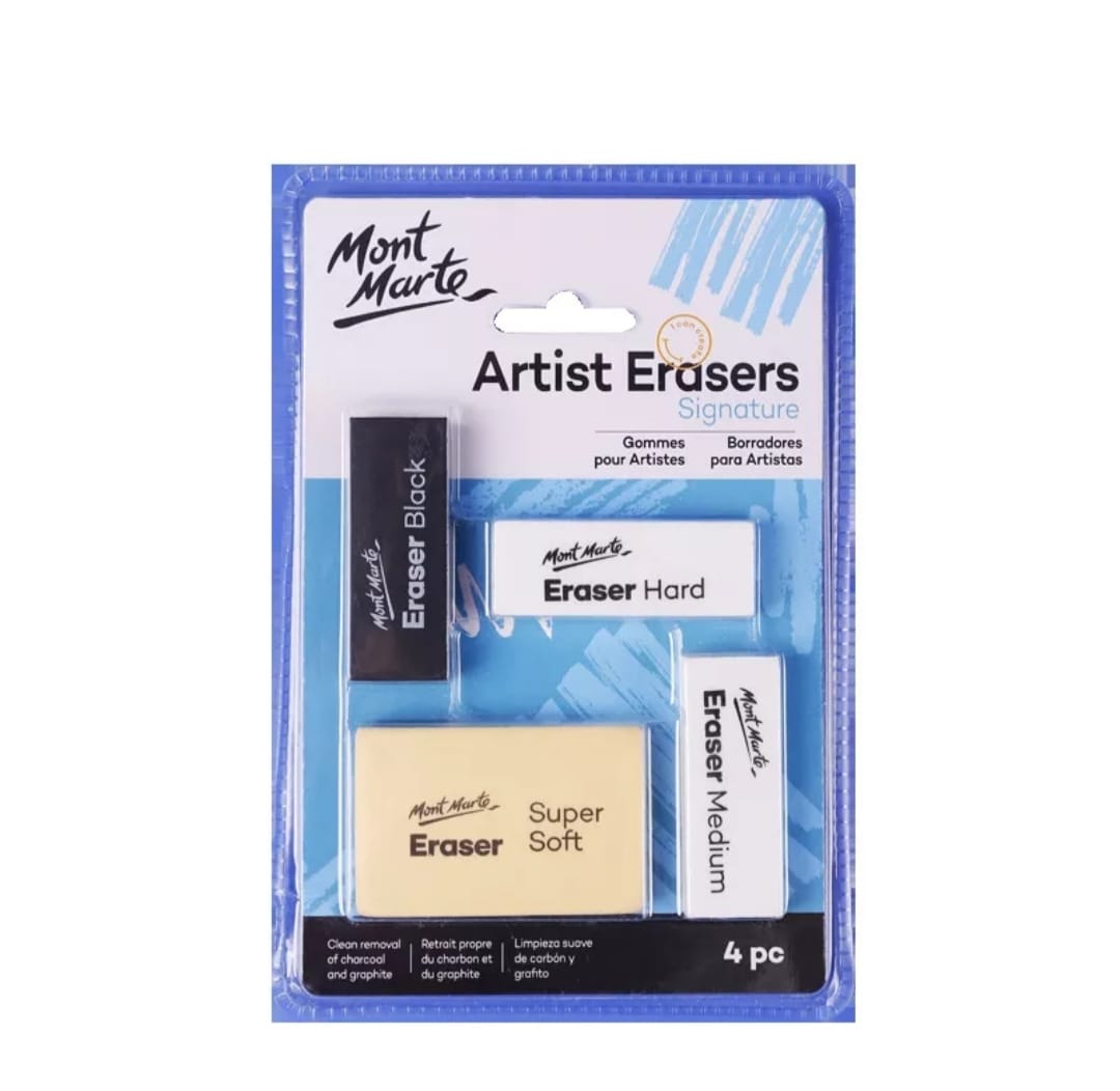 Pixels  Aesthetic Stationery on Instagram: MM Artist Eraser 4pcs set  Price: 220BDT The Mont Marte Signature Artist Erasers set contains 4  erasers for all your artistic needs. The jumbo super soft