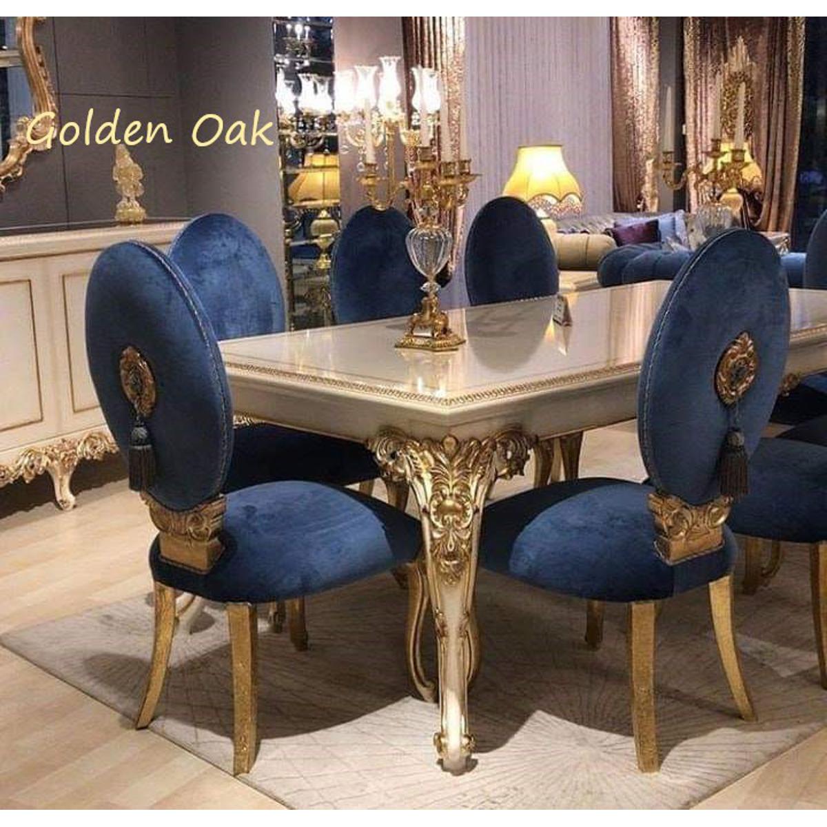 Golden Oak Luxury Dining table with 8 Chairs