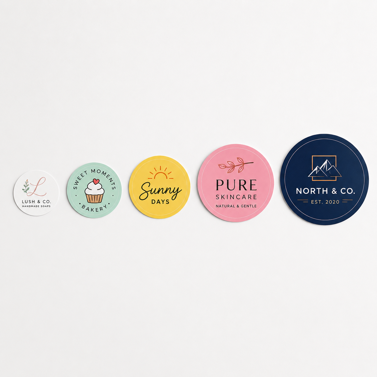 Custom Round Stickers with Your Logo & Design - Waterproof Vinyl Labels for Business, Packaging & Branding | Custom Printed Sticker Sheet | 1.5, 2, 2.5, 3, 3.5 inch