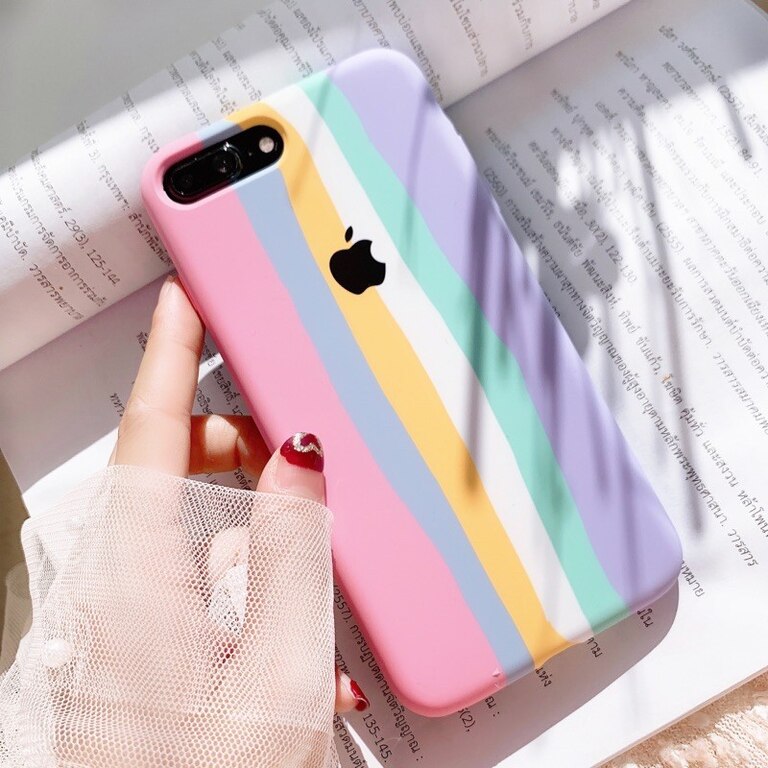 Iphone 7Plus/ 8Plus Rainbow Silicone Cases /Rainbow Colorful