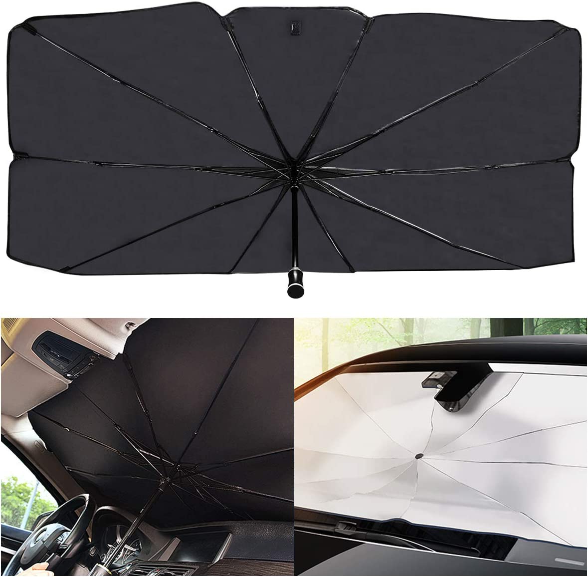 Foldable Car Umbrella Sun Shade Cover for Windshield UV Reflecting Front Car Sunshade Umbrella