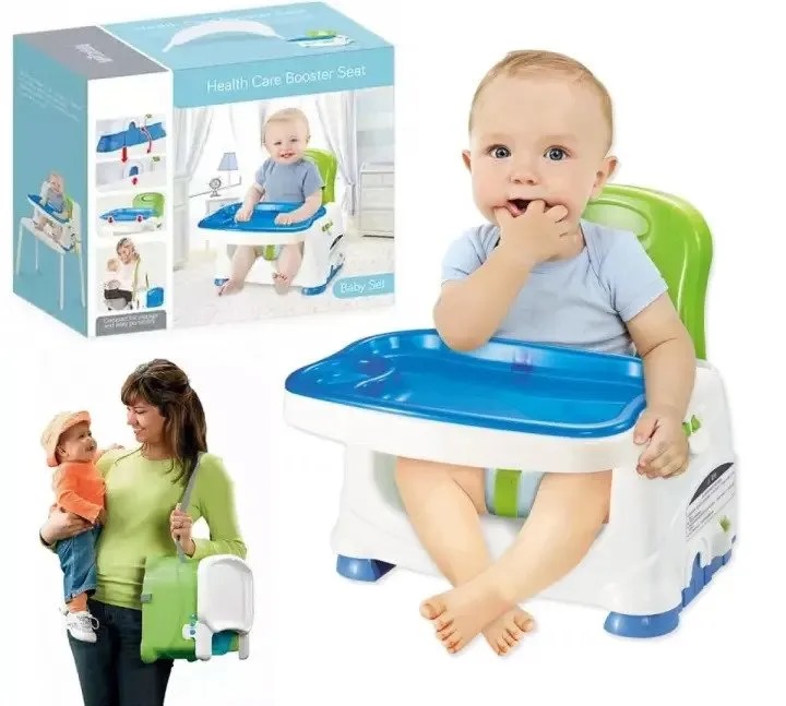Baby Booster Seat. With 3 step adjustable height and convertable high chair
