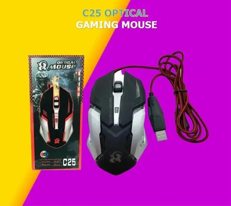 A70 Dragon Advance Gaming Optical Rgb Mouse with Coloured Lighting Effect USB Wired LED Backlit Illuminated 6 Buttons