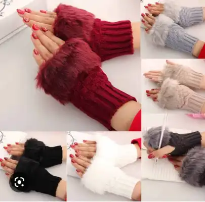 Winter Fashion Half Finger Knitting Gloves - Kawaii Fashion Shop