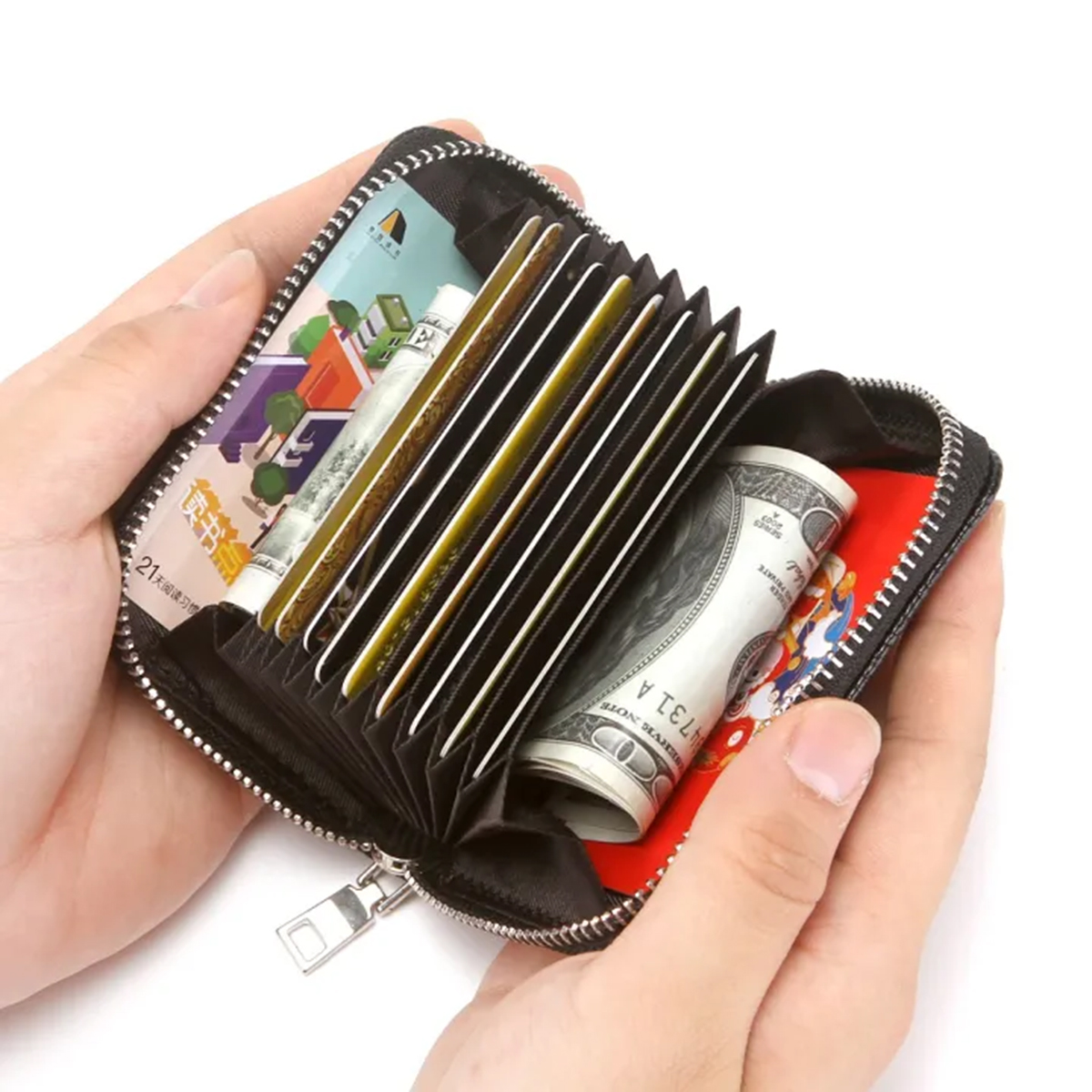 Genuine Leather Wallet for men- Stylish leather Wallet 9 Card holder Pockets 2 CASH AND KEY POCKETS Leather Decent Smart and Long lasting Brown