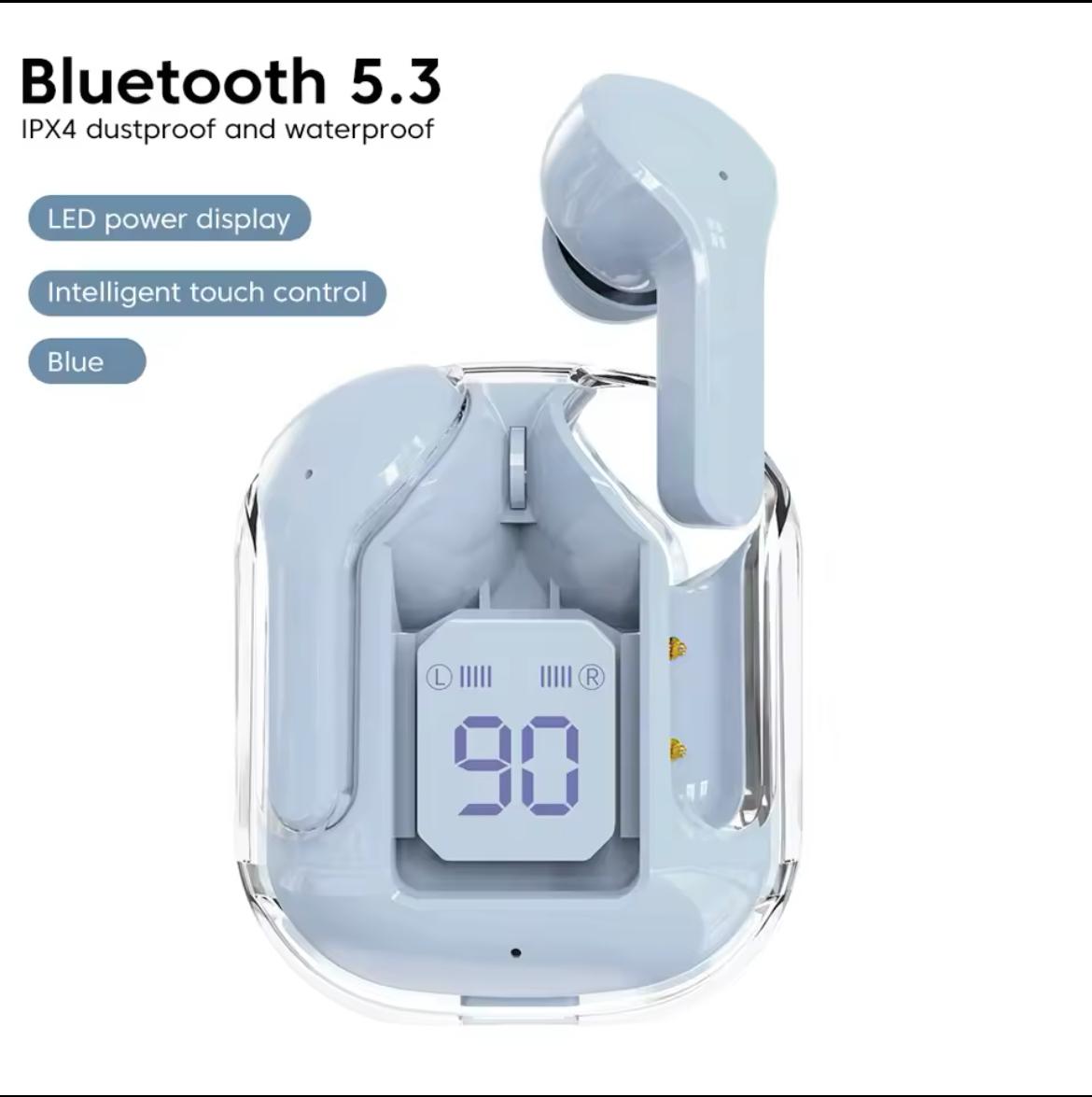 Air31 TWS (True Wireless Stereo) Bluetooth Earphones Headset With HiFi Stereo Sound & Touch Control System (Connected With All Bluetooth Devices).