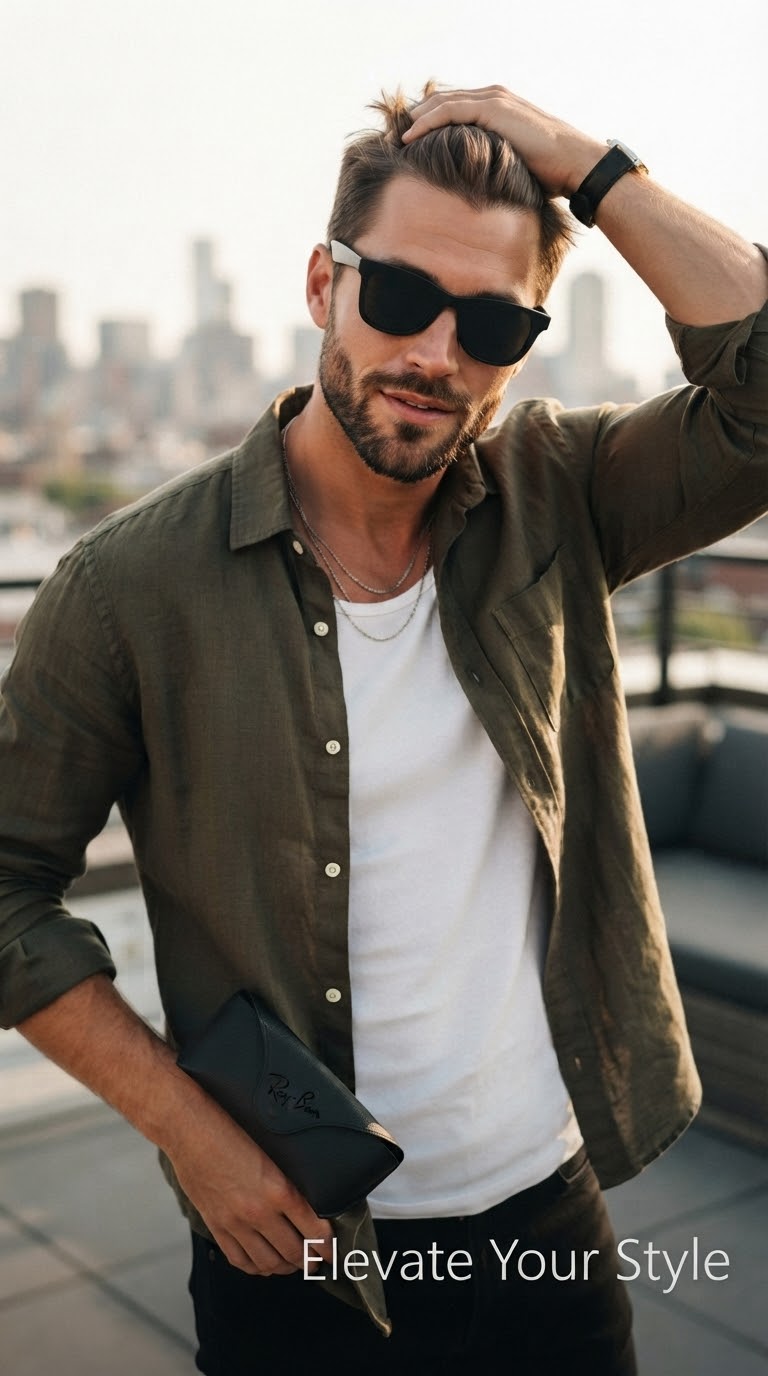 Ry Ban Black Men Sunglasses | UV Rays Protection | High Quality Lightweight Frame | Stylish Fashion Glasses for Outdoor & Driving
