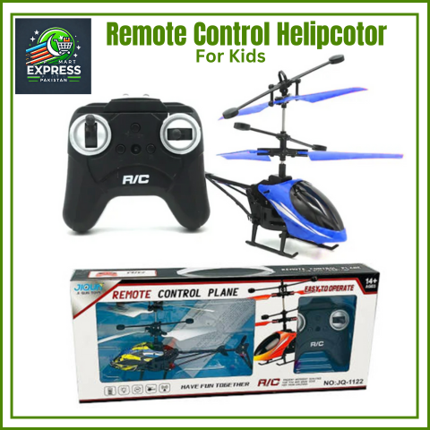 PAK MART EXPRESS |RC Helicopter Remote Control Model No:JQ-1122 And Model No:1804R– USB Rechargeable Remote Control Flying Toy with LED Lights, 2 Channels & 360° Rotatable for Kids, Boys & Girls