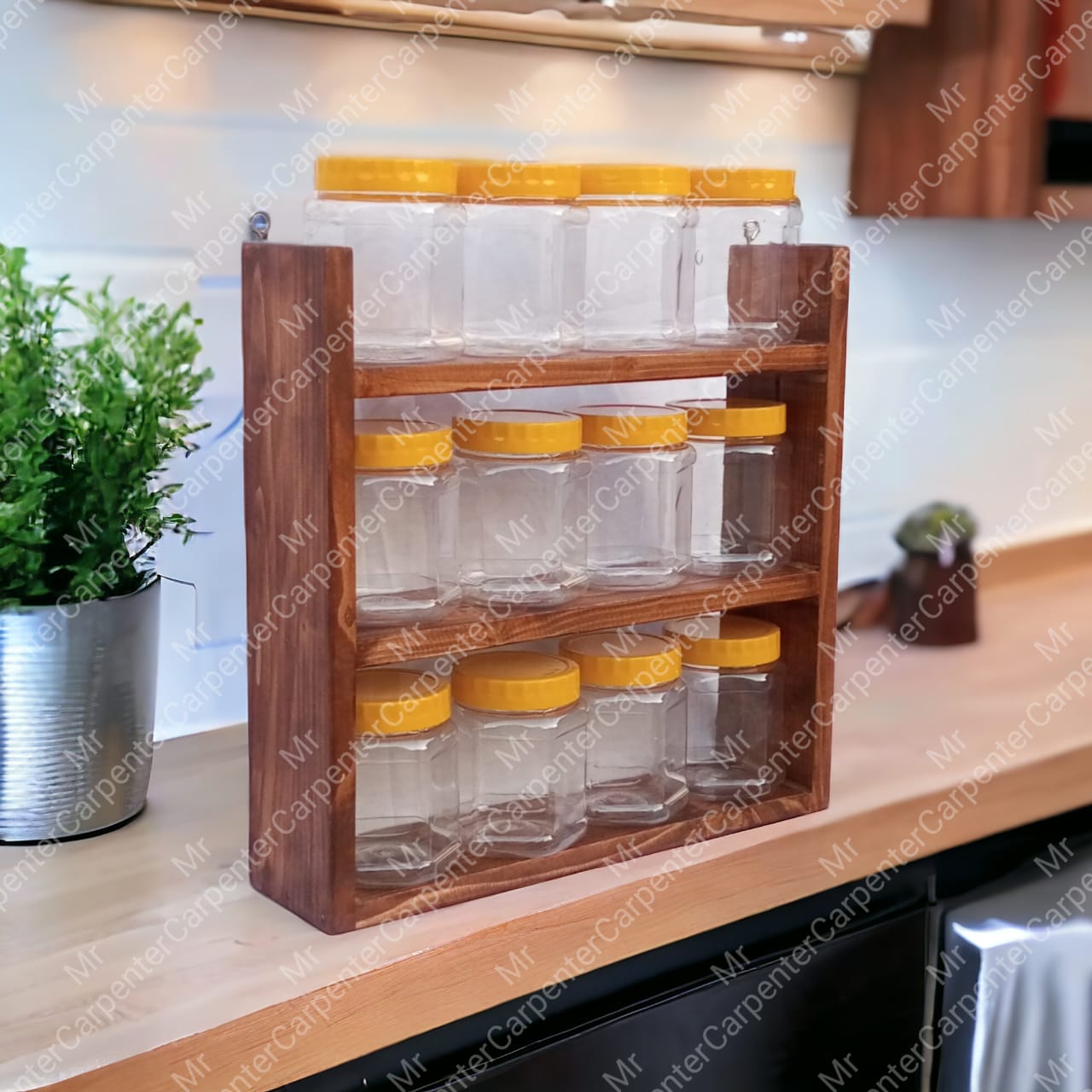 Wooden Spice Rack || Wooden Shelf || Kitchen Organization idea ...
