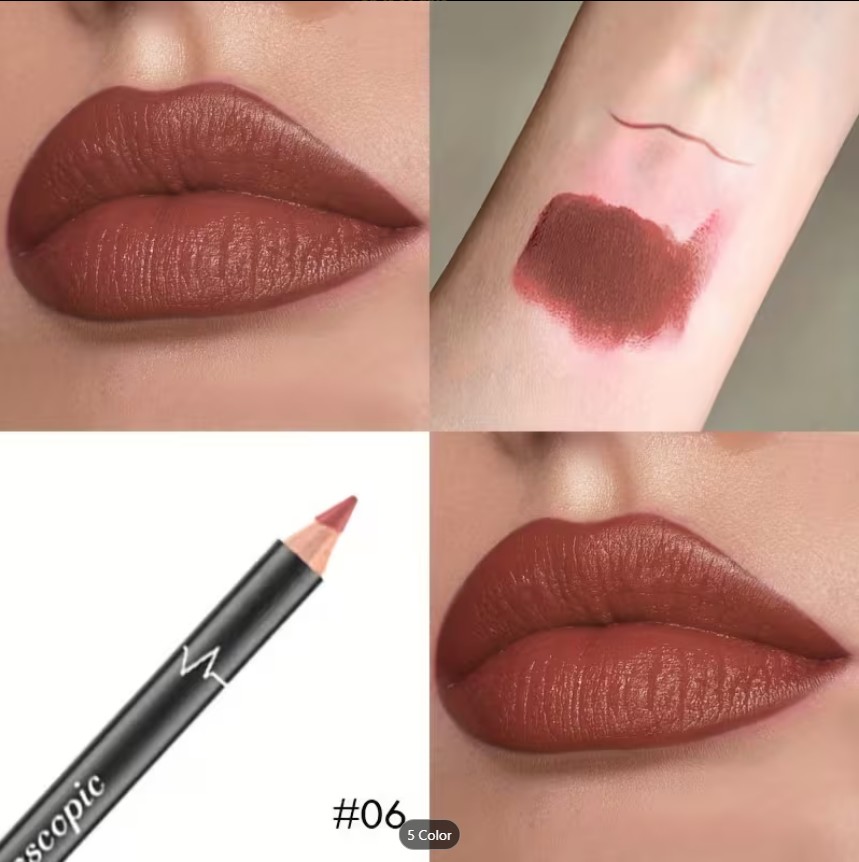 Pack of 6 / 12 Matte Lip Liner Pencils – Waterproof Nude & Dark Shades for Long-Lasting, Smudge-Proof Lip Definition