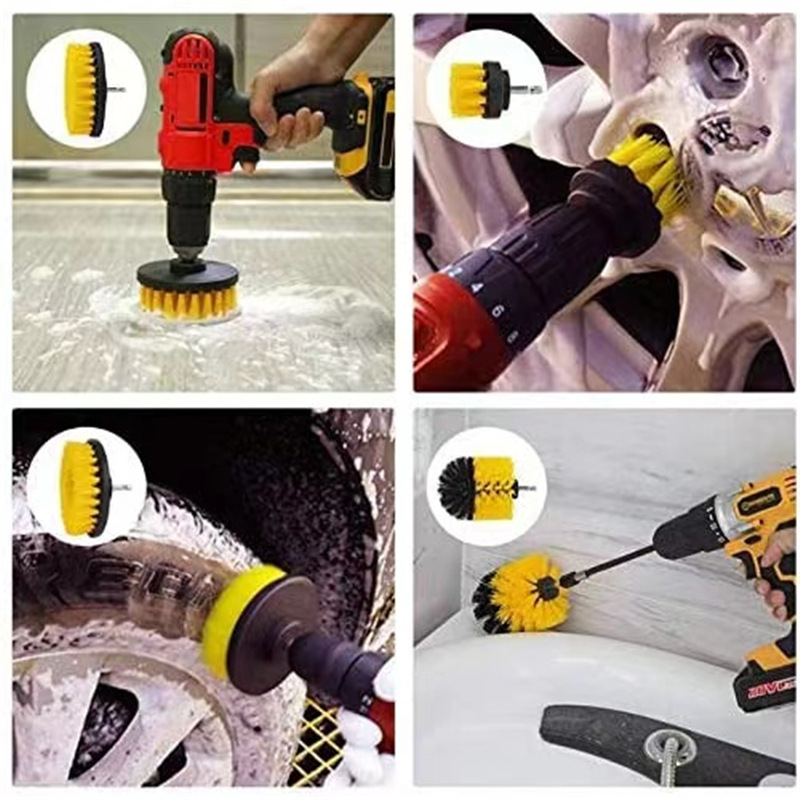 Electric Drill-brush Kit Power Scrubber Brush For Carpet Bathroom Surface  Tub Furniture Shower Tile Tires Cleaning Tool - Temu