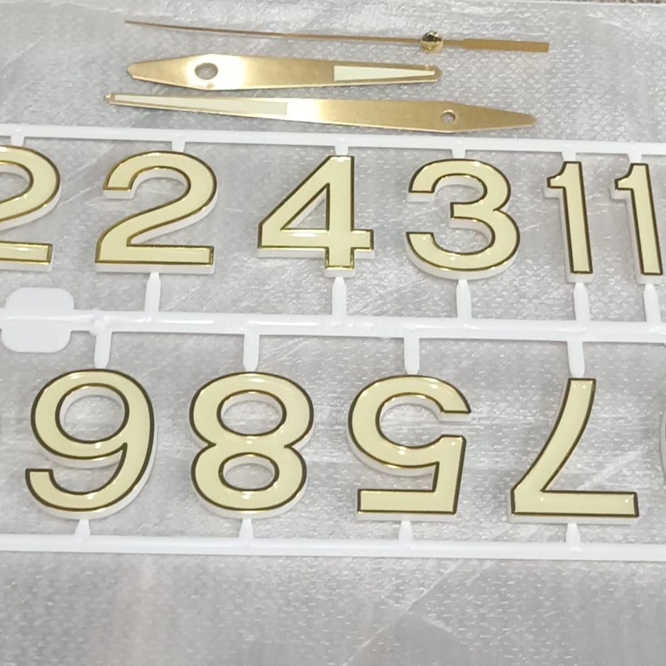 Wall Clock Replacement Machine (Movement-tik tik)  (Glowing Digits) (28MM LONG Neck) (12 inch Needles) ( Sea Rose Smooth)