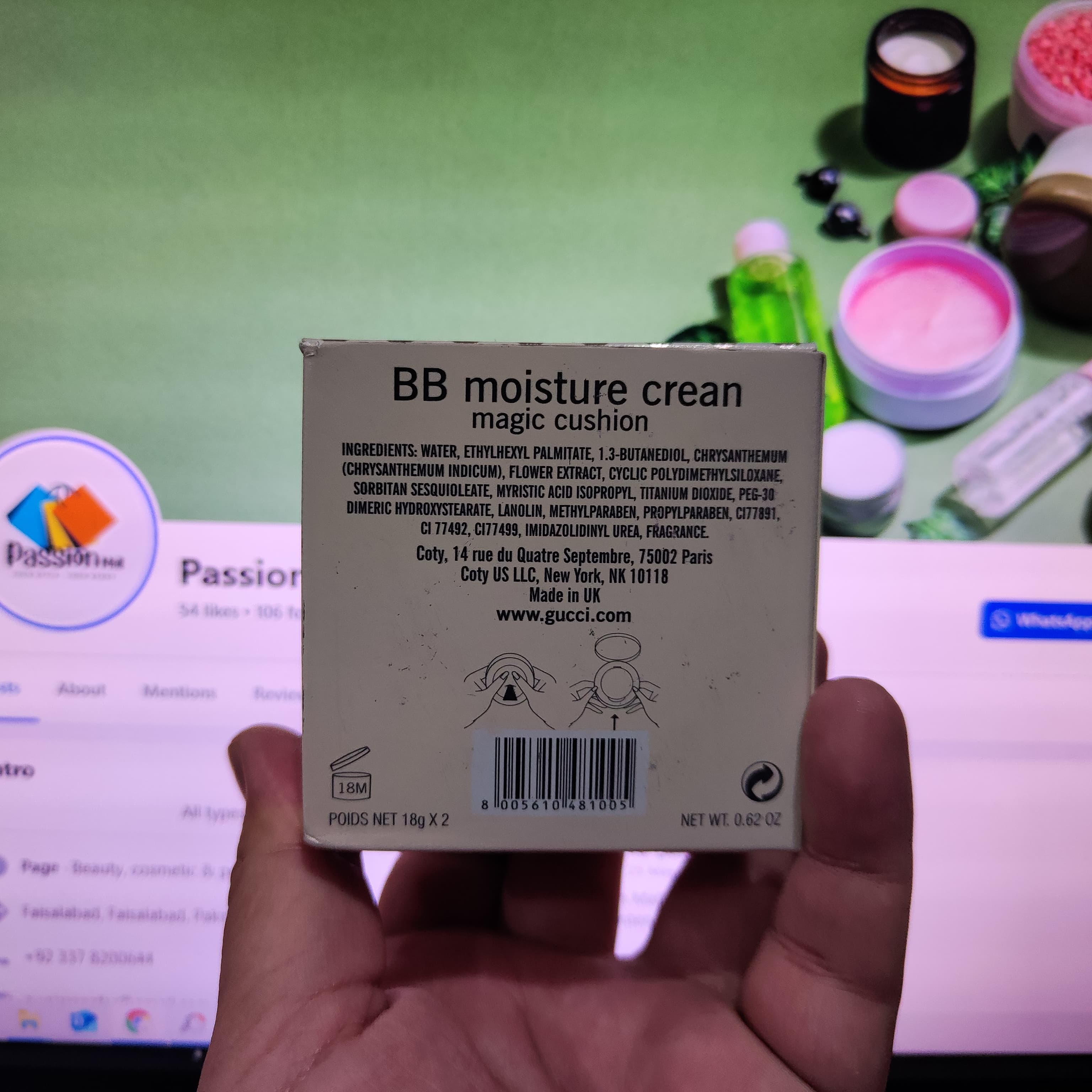 BB Cushion Moisture Cream With Extra Refil