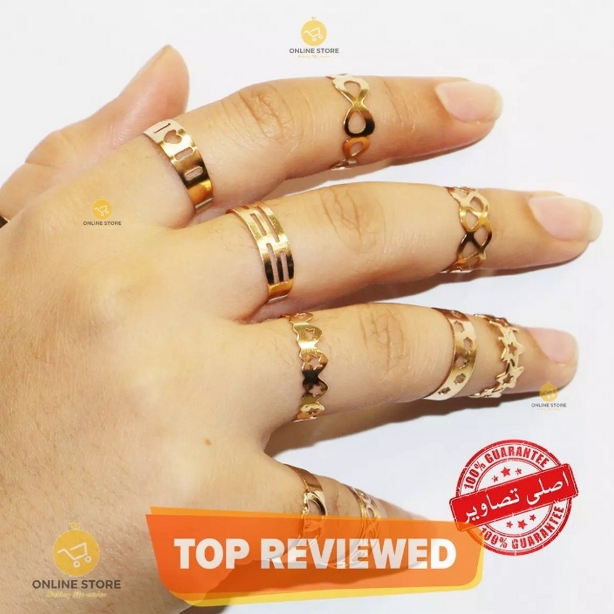 Pack of 10 Adjustable Stainless Steel Ring For Girls Universal size Attractive rings for women ECG Heart Design Mix Wedding party Jewelry