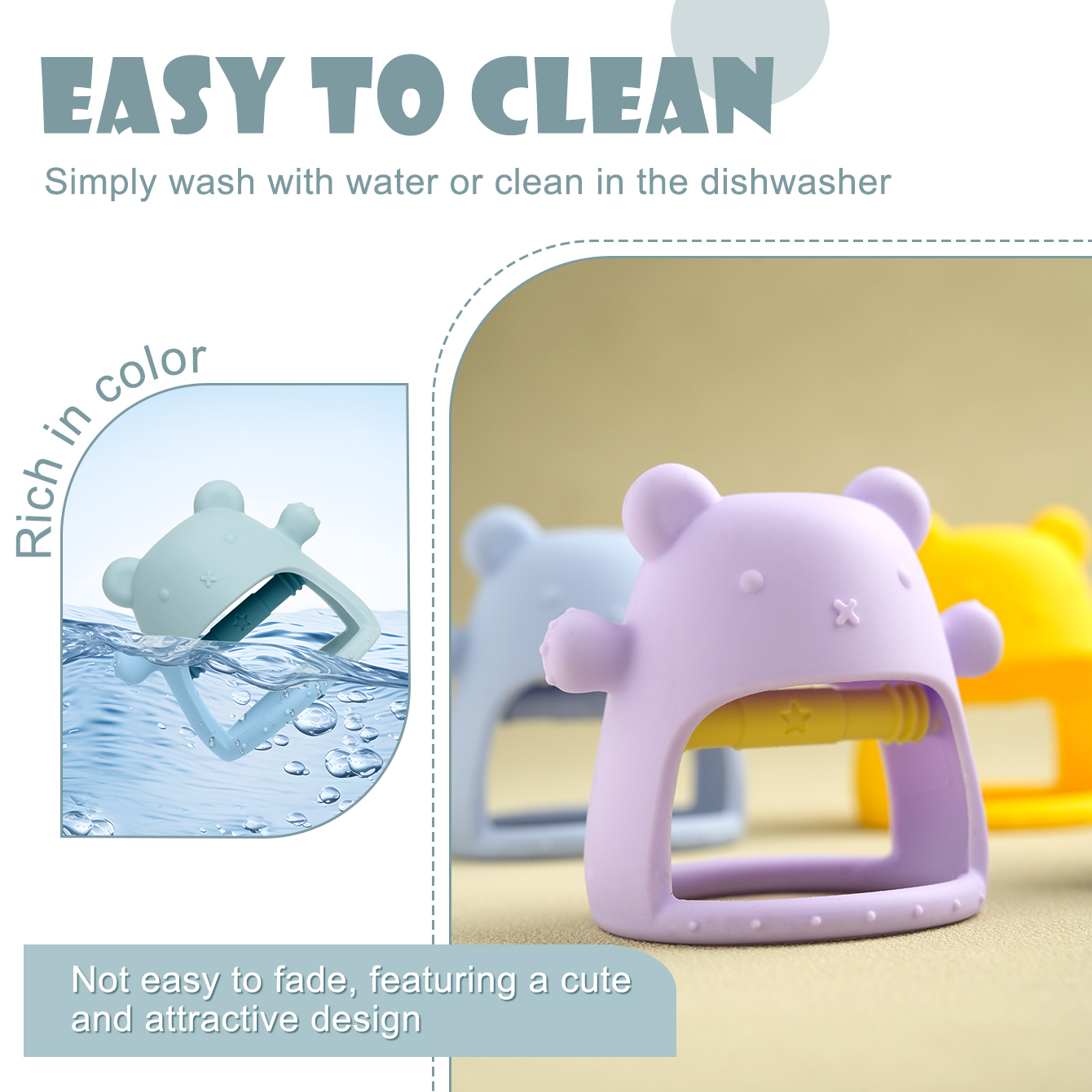 Baby Teething Toys for 3-6 6-12 Months, Food Grade Silicone Infant Teether Mitten, Baby Essentials Teething Relief, Newborn Essentials Chew Toys