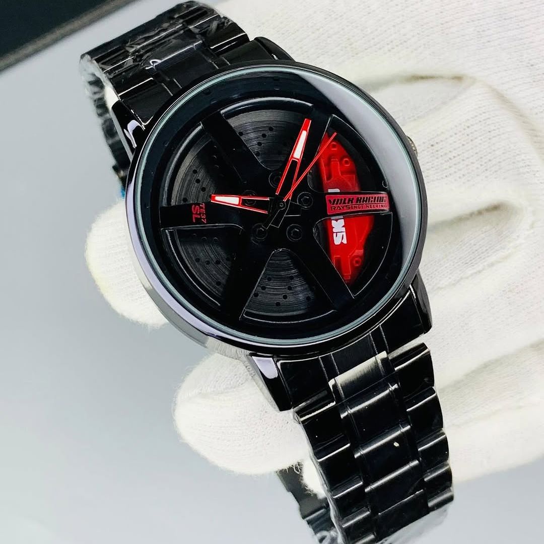“Premium Hybrid Men’s Wristwatch – Rotating Rim Dial, Multi-Function Modern Design, Waterproof Metal Strap”Look Like Smart Watch