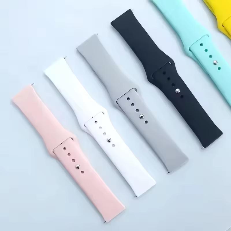 22mm Sports Silicone Strap For Zero Luna Revolt Redmi Watch Active 5 Huawei GT 4 5 Samsung Galaxy Watch 46mm and all other 22mm compatible watches