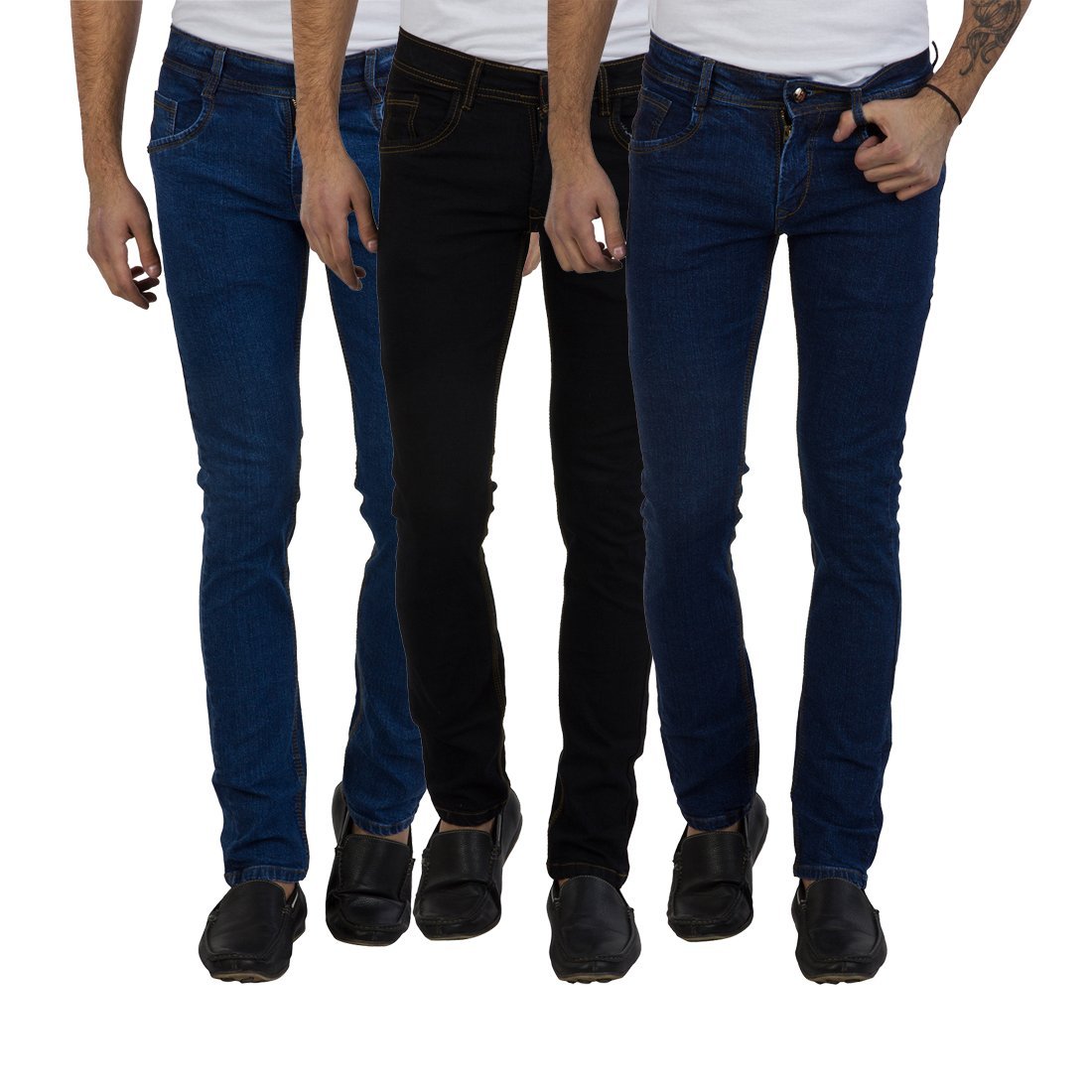 Pack of 3 Denim Jeans For Man, Color: Multiple colors, Stretchable, Narrow, Skinny, Party Wear, Comfortable, (Premium Quality) - Stay Stylish
