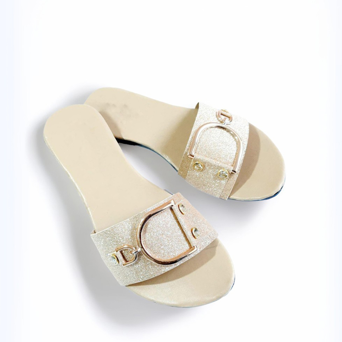 Ladies' Flat Sandals - Comfortable Cotton Sole, Stylish Party Footwear