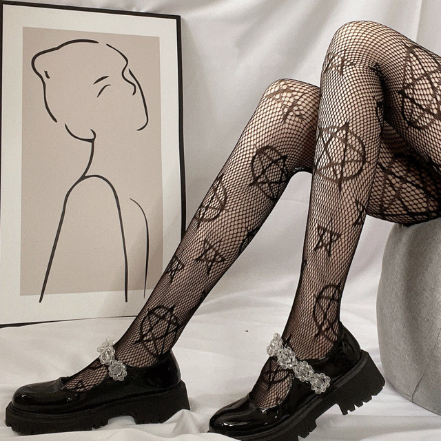 Lolita Butterfly Tights With Cutout Sexy Women Mesh Tights Nylon Gothic  Fishnet Stockings Y2k White – the best products in the Joom Geek online  store
