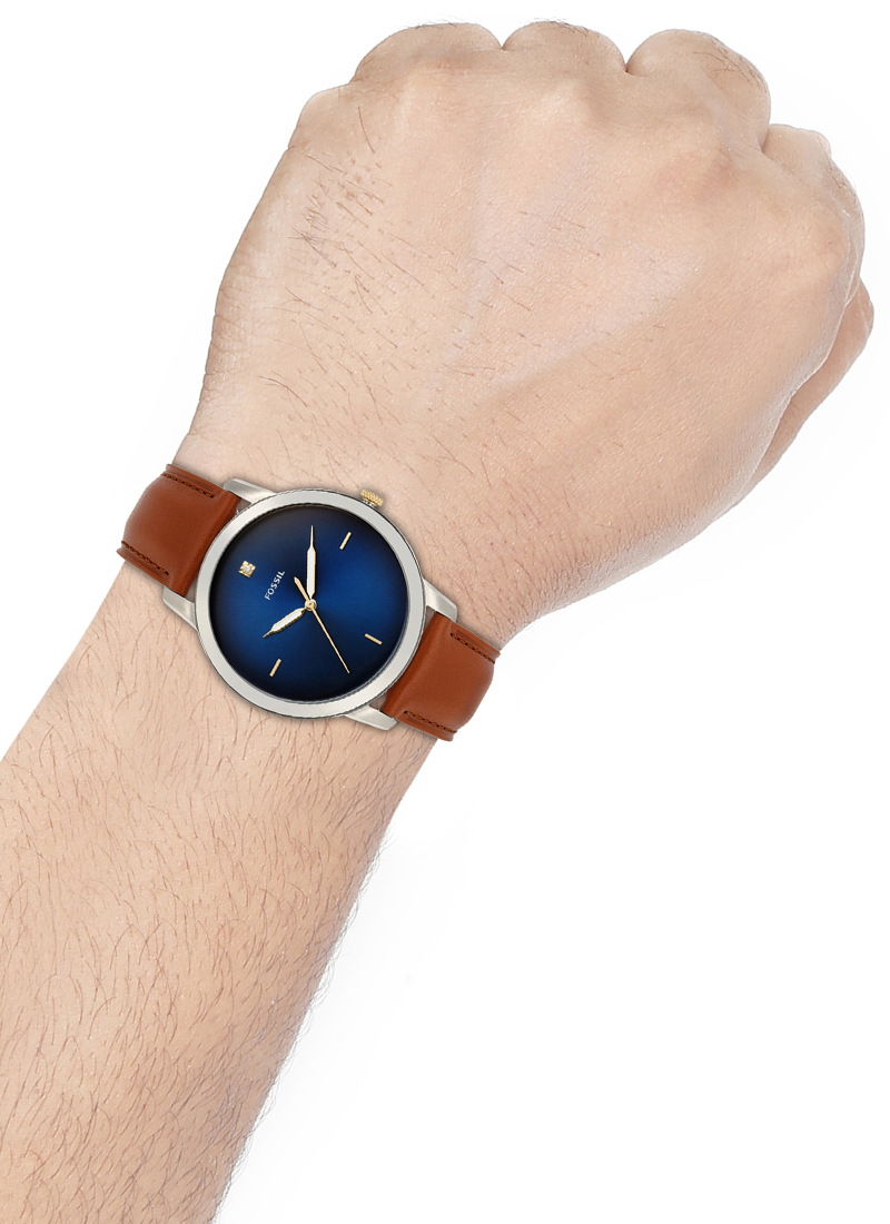 Fossil FS-5499 Leather Strap Men Wrist 
