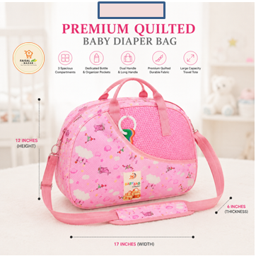 Diaper Bag for Newborn Baby Medium Size Beautiful Baby Bag For Diaper & Accessories