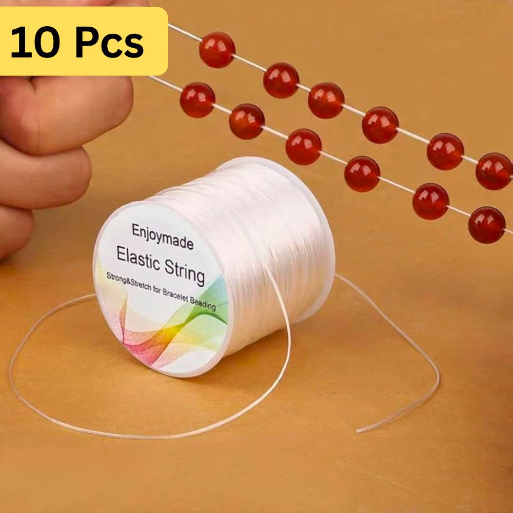 Stretchable Thread For Jewlery Making Nylon Thread For Bracelet Making Elastic String For Beading Jewelry Cord, Elastic Bracelet Rope Crystal Beading Cords, for Jewelry Making Beading Thread Elastic String Cord High-Quality Crystal Bead String -