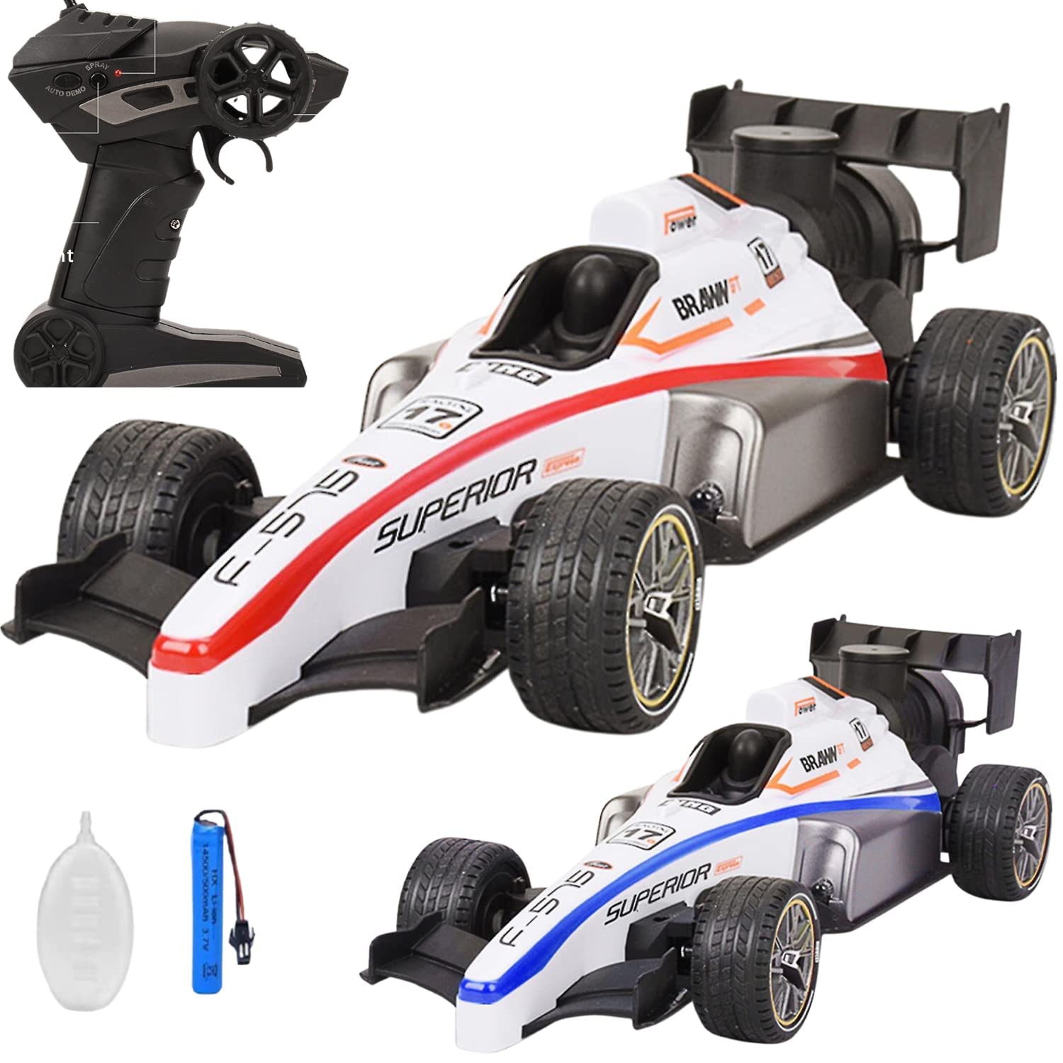 High Speed RC Car Remote Control 2WD F1 Car for Boys Smoke Spray