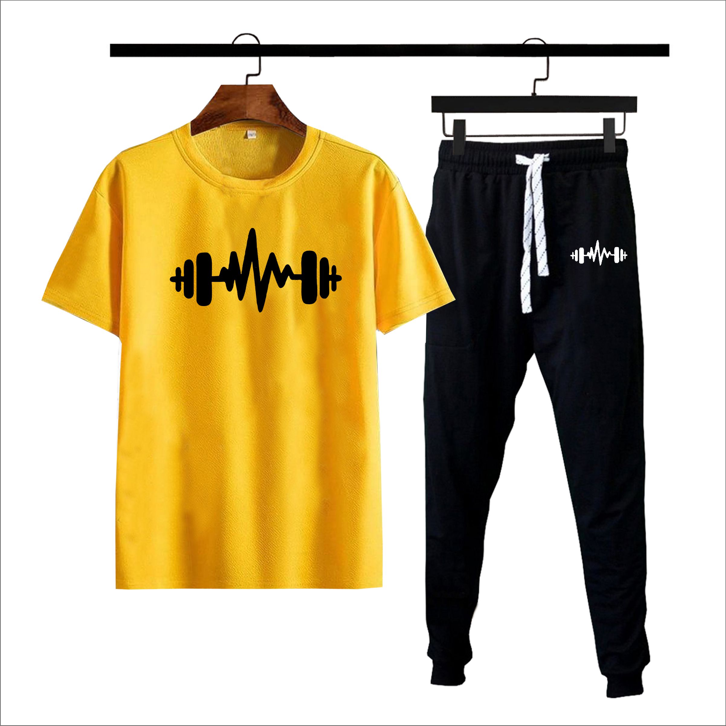 Black Trendy Printed Tracksuit For Men & Boys - Soft & Comfy Fabric Summer Printed Tracksuit