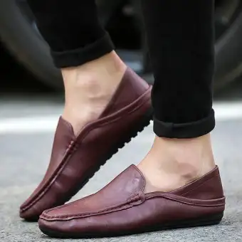 black leather shoes casual