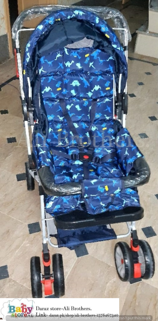 8 Big Tyres Alloy Foldable Baby Stroller Pram For Newborn Double Handle