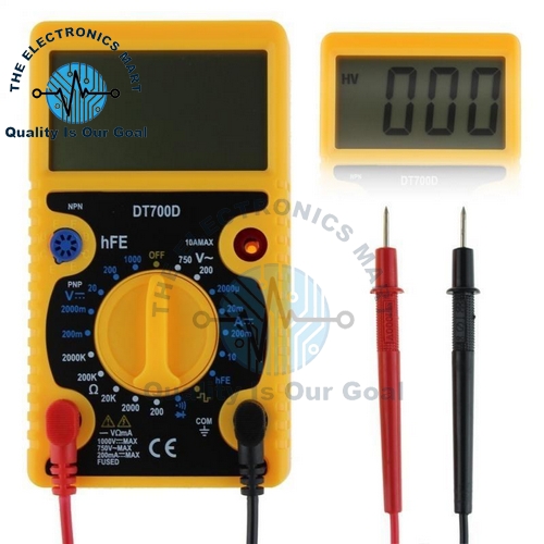 DT700D LCD Digital Multimeter DC AC Tensioned Diode Frequency
