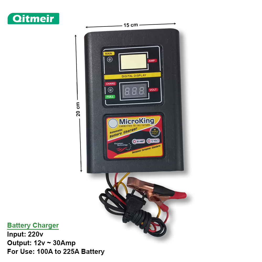 Battery Charger 12V 30Amp for 175Amp to 210Amp Battery Auto Cut Off