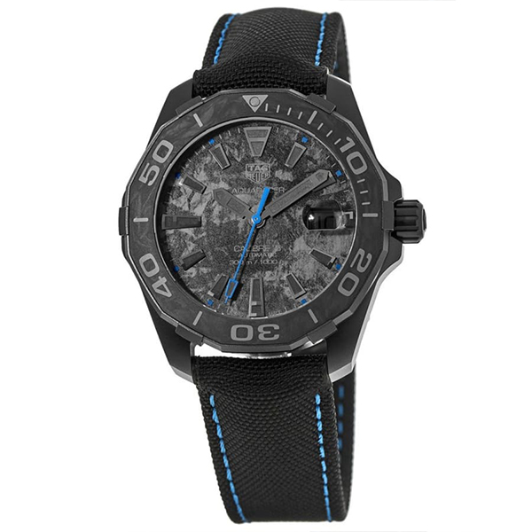 Tag Heuer Aquaracer Calibre Black Nylon Carbon Dial Automatic